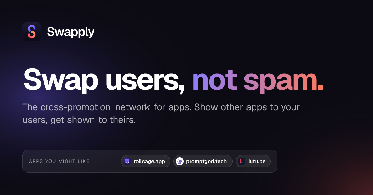 Swapply | Swap users, not spam